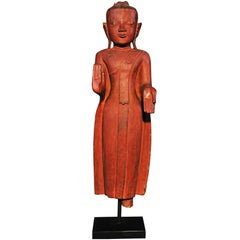 16th Century, Standing Buddha in Vitarka Mudra, Pagan Period, Art of Burma