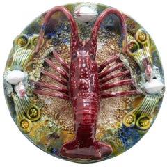 Vintage 20th Century Decorative Palissy Lobster Plate