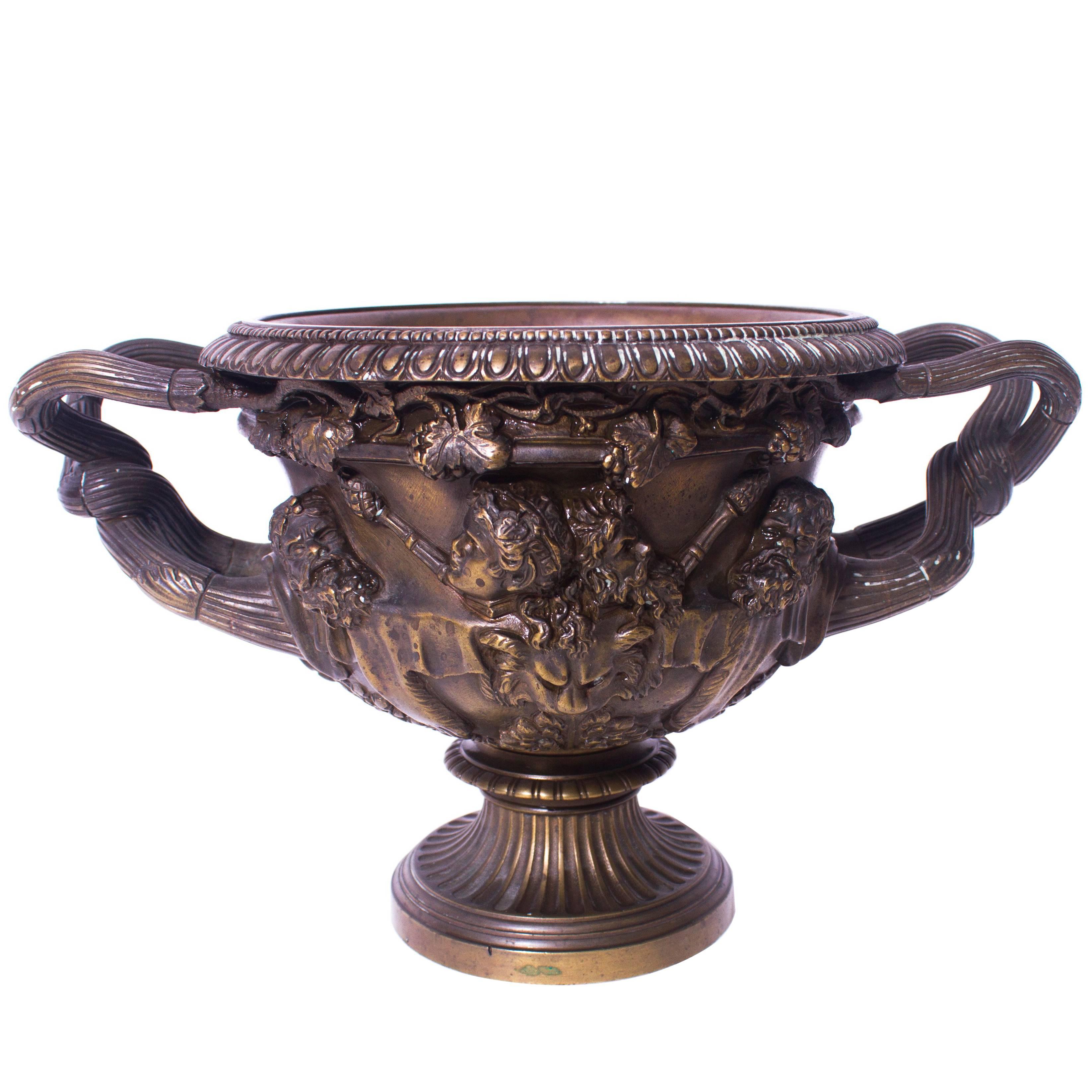 19th Century French Grand Tour Bronze Model of Warwick Vase