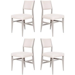 Set of Four Maze Lacquered Dining Chairs