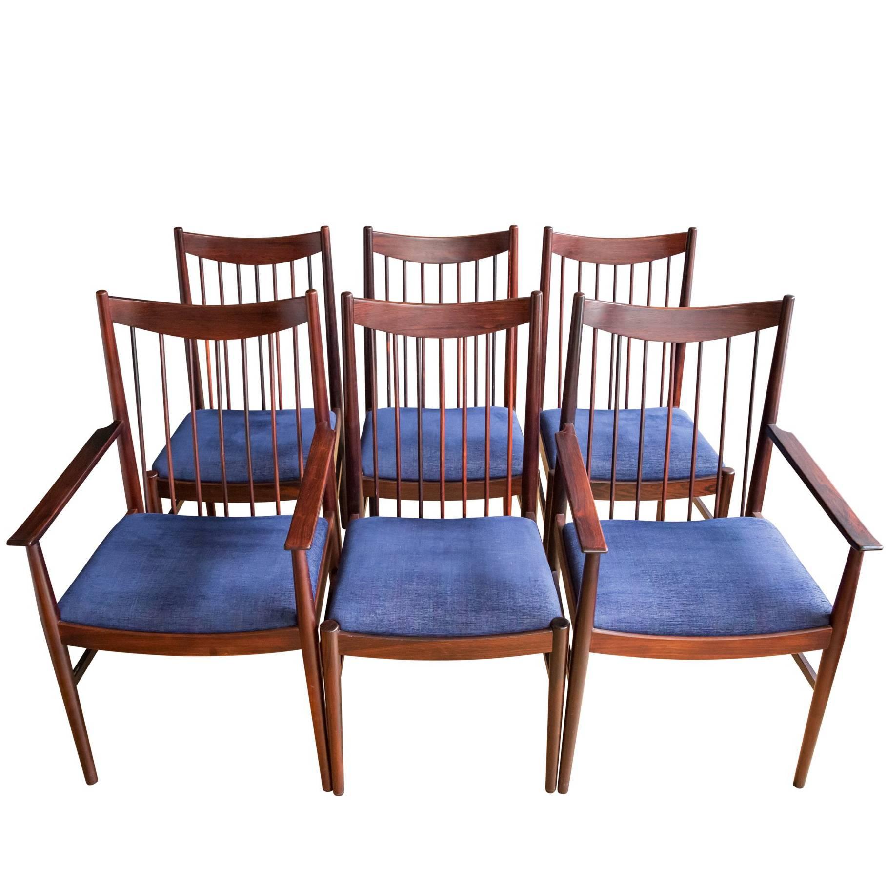 Set of Six Arne Vodder Model 422 Rosewood Dining Chairs for Sibast