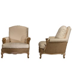 Vintage Pair of 1950s French Armchairs