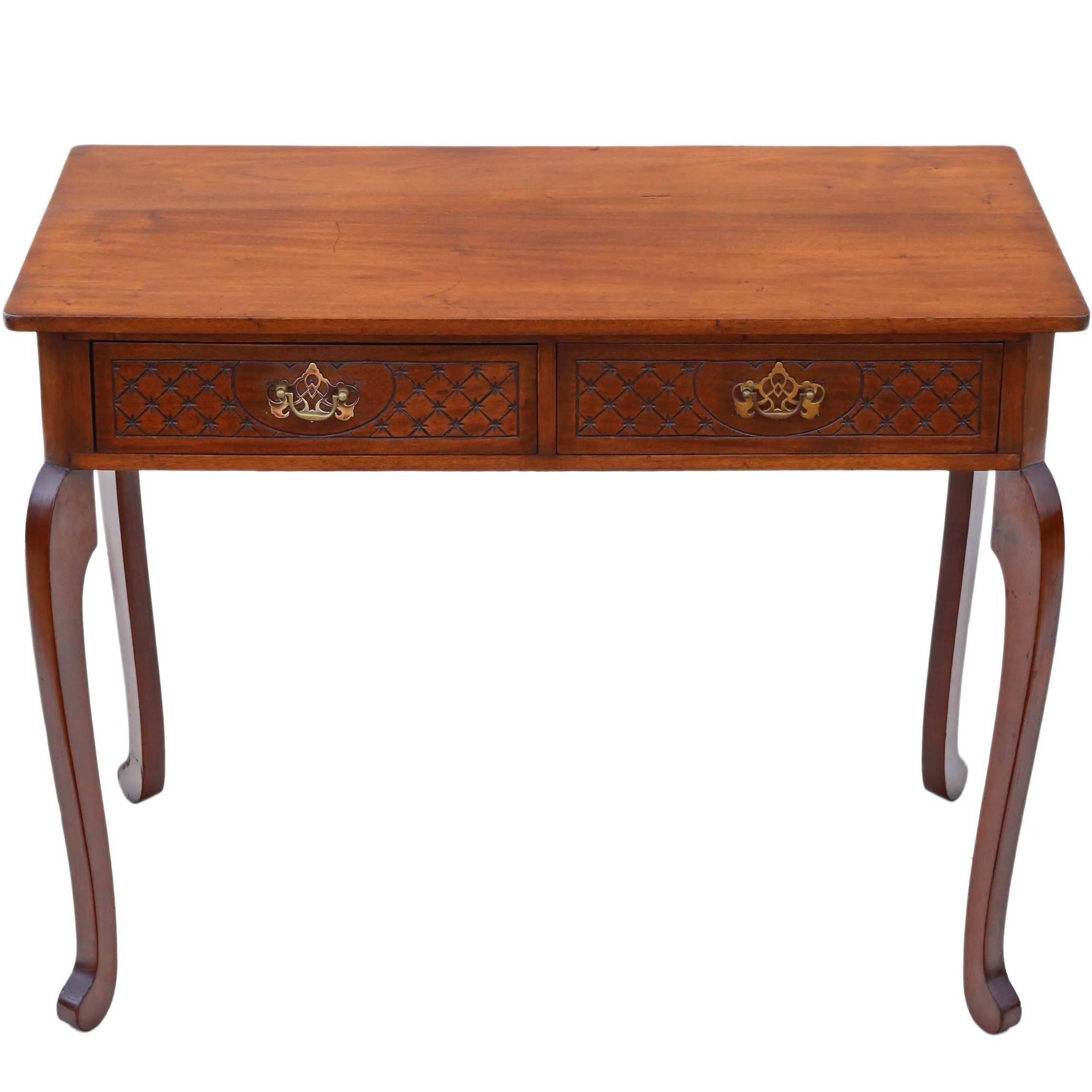 Antique Victorian Aesthetic circa 1900 Mahogany Writing Desk or Dressing Table For Sale