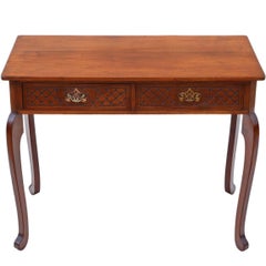 Antique Victorian Aesthetic circa 1900 Mahogany Writing Desk or Dressing Table