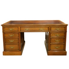 Solid Walnut Partners Desk by Maples