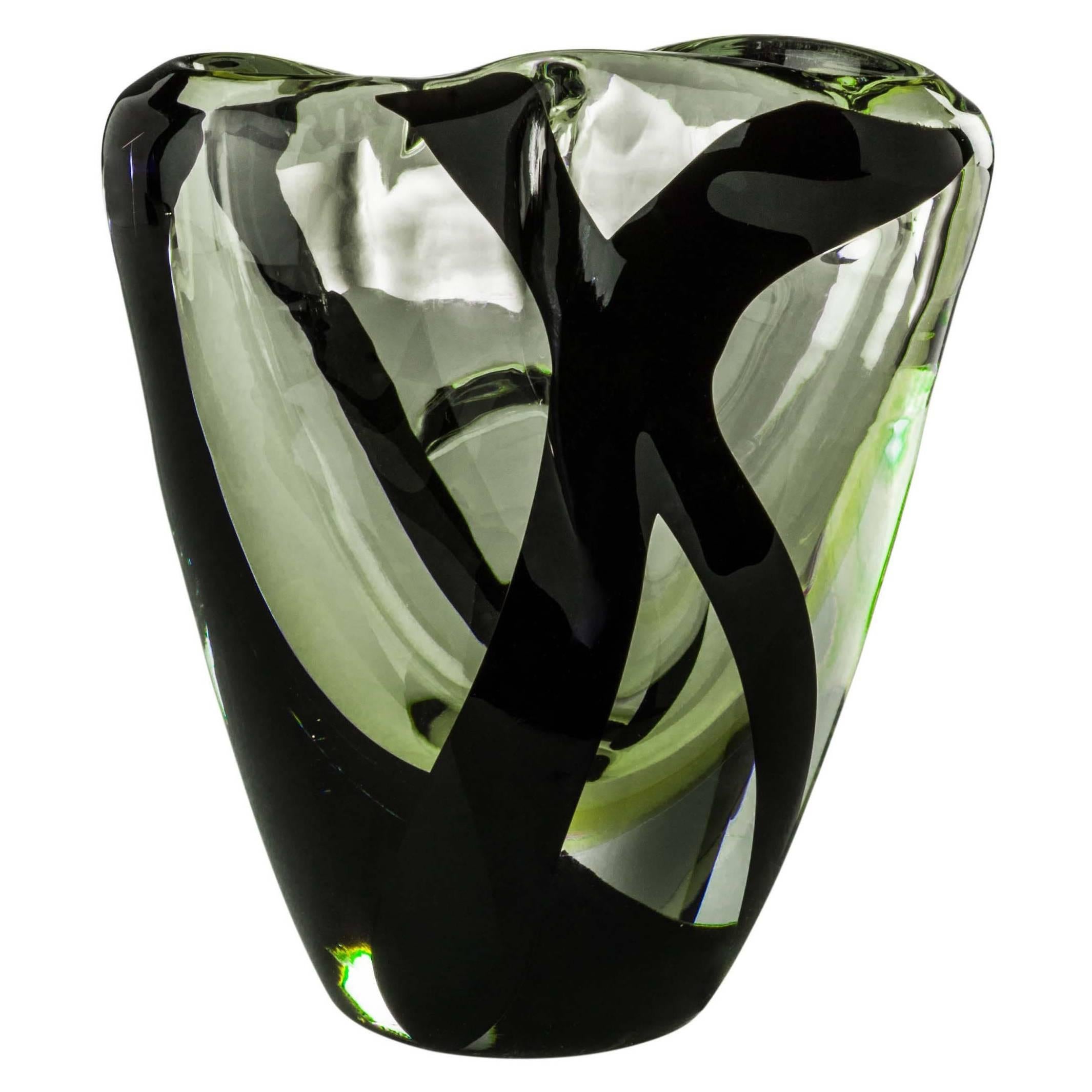 Medium Otto Vase from the Black Belt Collection by Peter Marino & Venini For Sale
