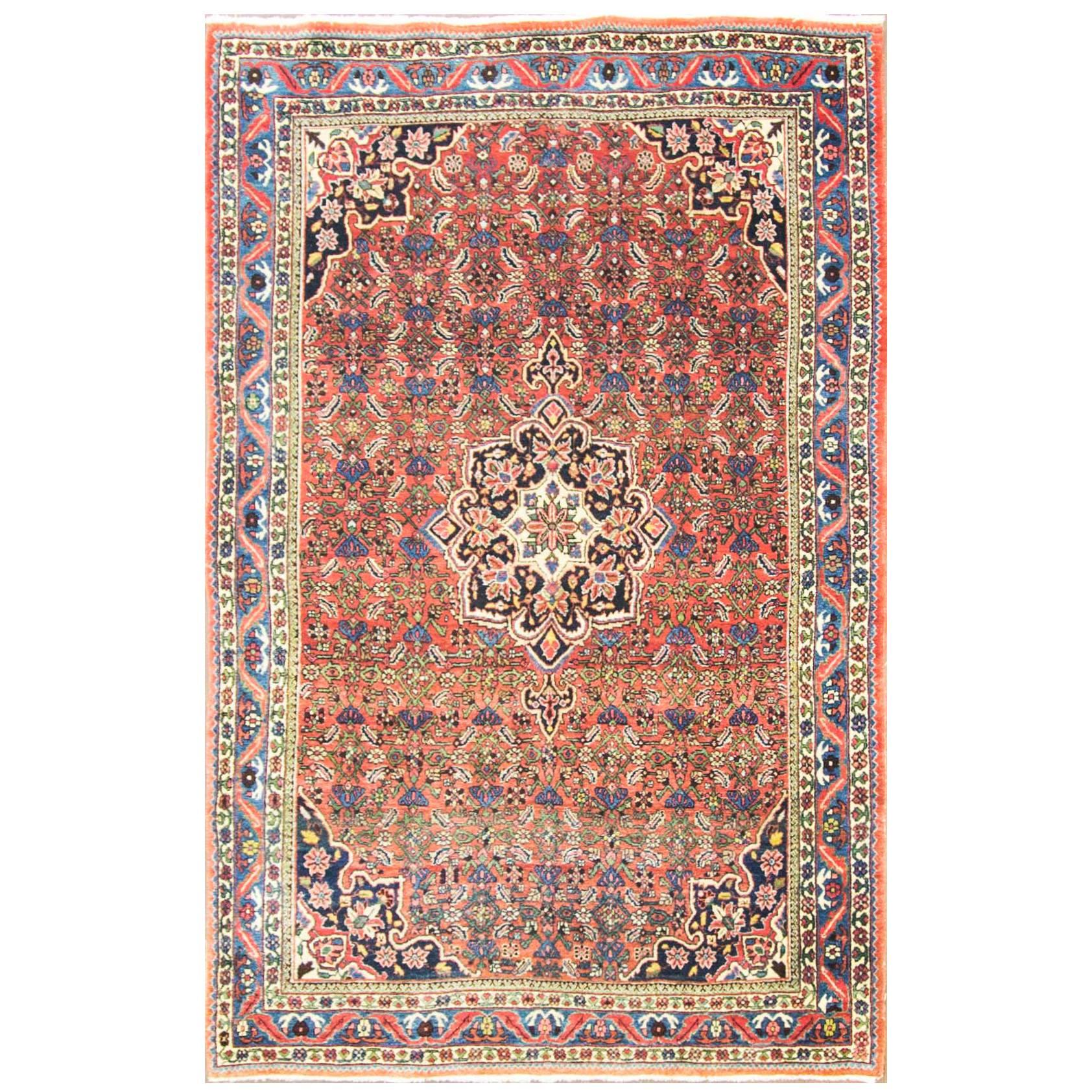 Antique Persian Bijar Rug, 4'4" x 6'11" For Sale