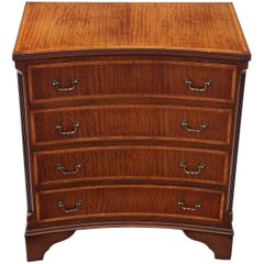 Antique Small Georgian Revival Concave Front Mahogany Chest of Drawers