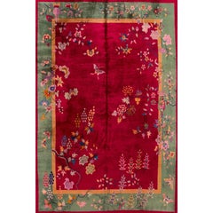 Early 20th Century Red Chinese Nichols Rug