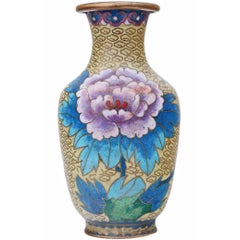 Antique Mid-20th Century Chinese Cloisonne Vaseantique 