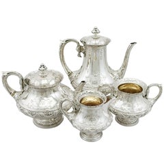 Victorian Sterling Silver Four-Piece Tea and Coffee Service