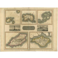 Mapa antiguo de las Islas Británicas por J. Thomson, 1817