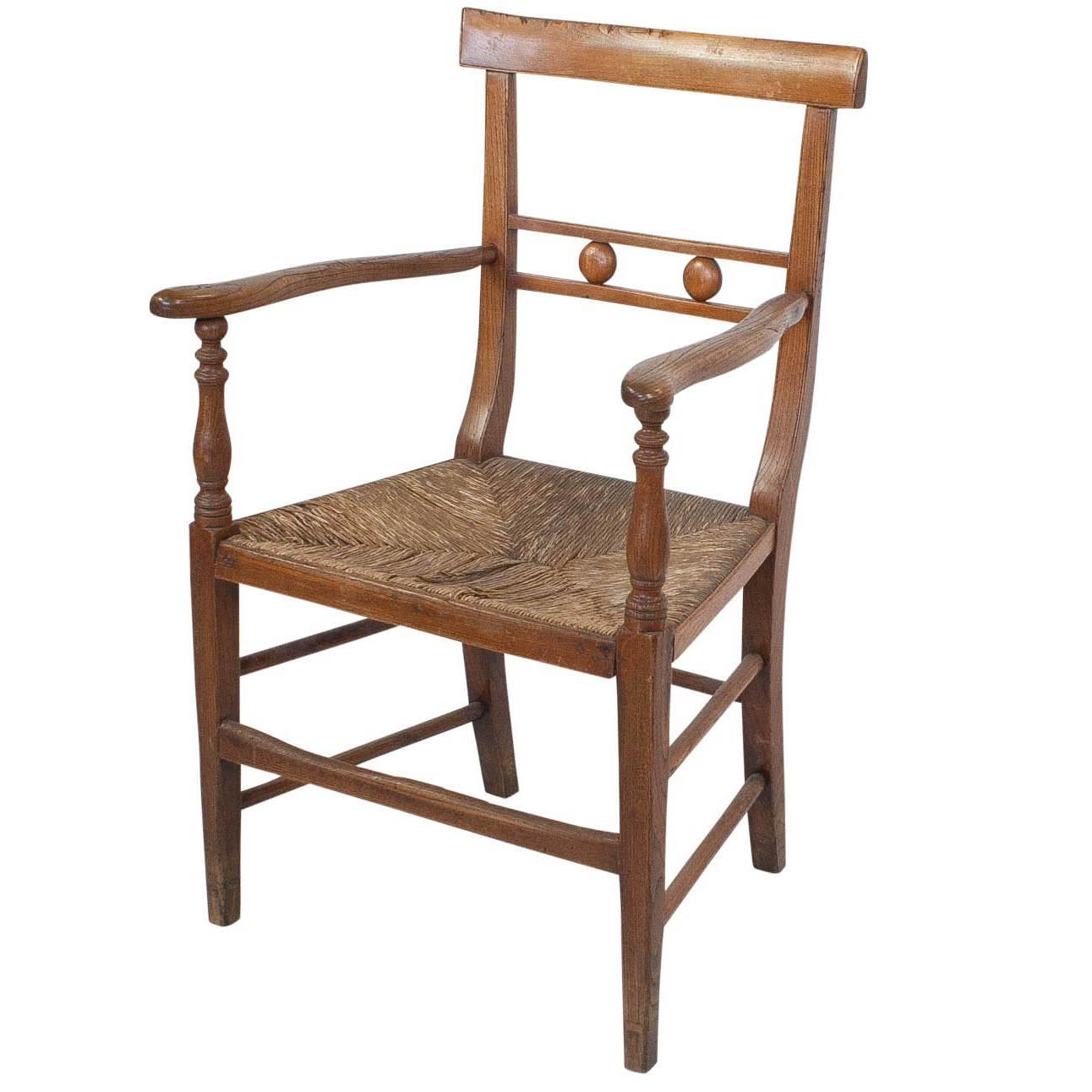 Provincial French Fruitwood Armchair, circa 1830