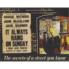 Vintage "It Always Rains on Sunday, " British Film Poster