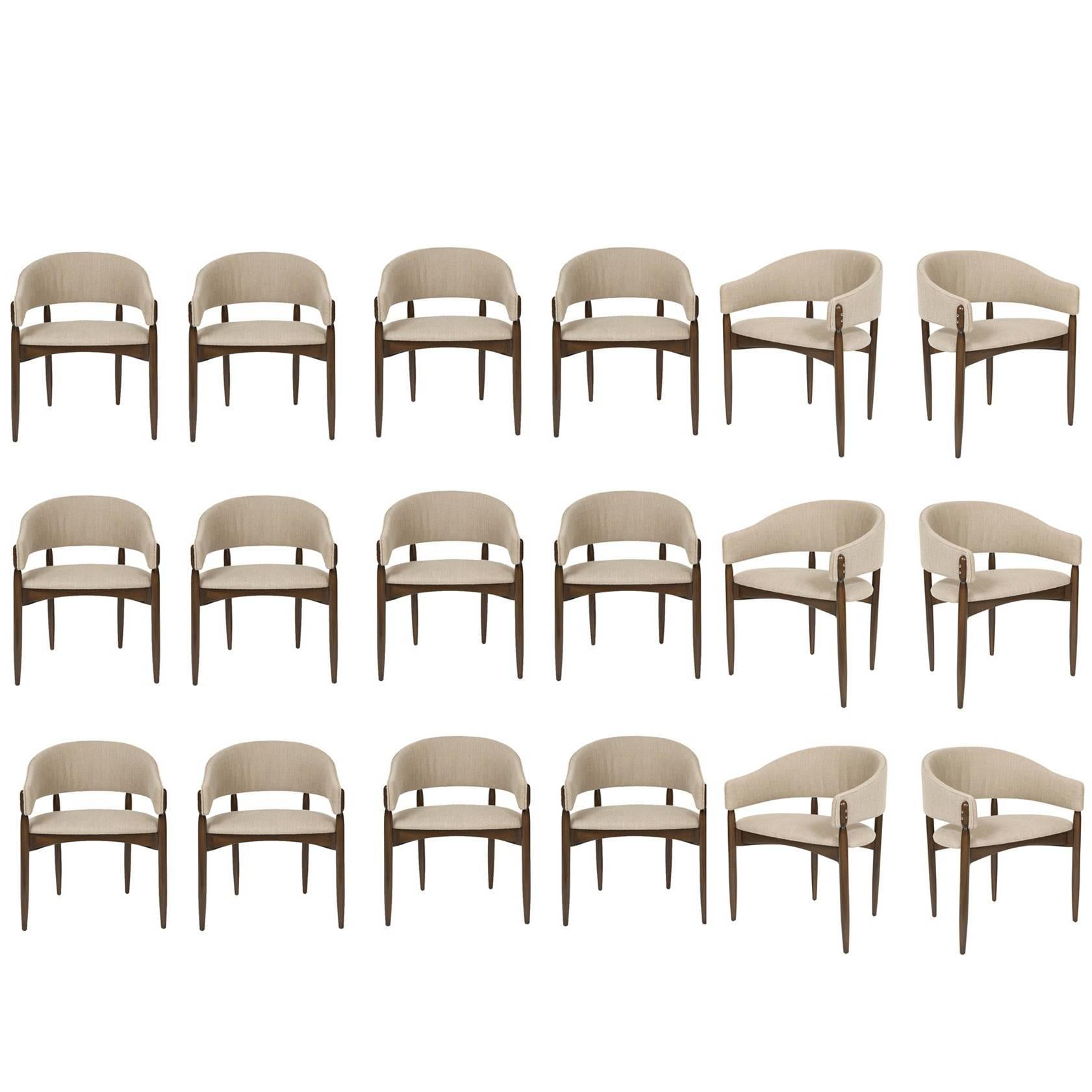 Set of 18 Enroth Dining Chairs For Sale