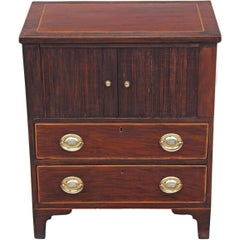 Antique Edwardian Mahogany Chest of Drawers Bedside Tv Cabinet Cupboard
