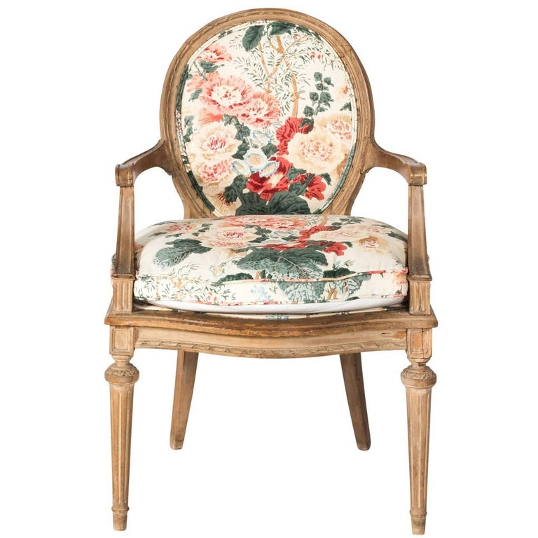 French Upholstered Armchair at 1stDibs