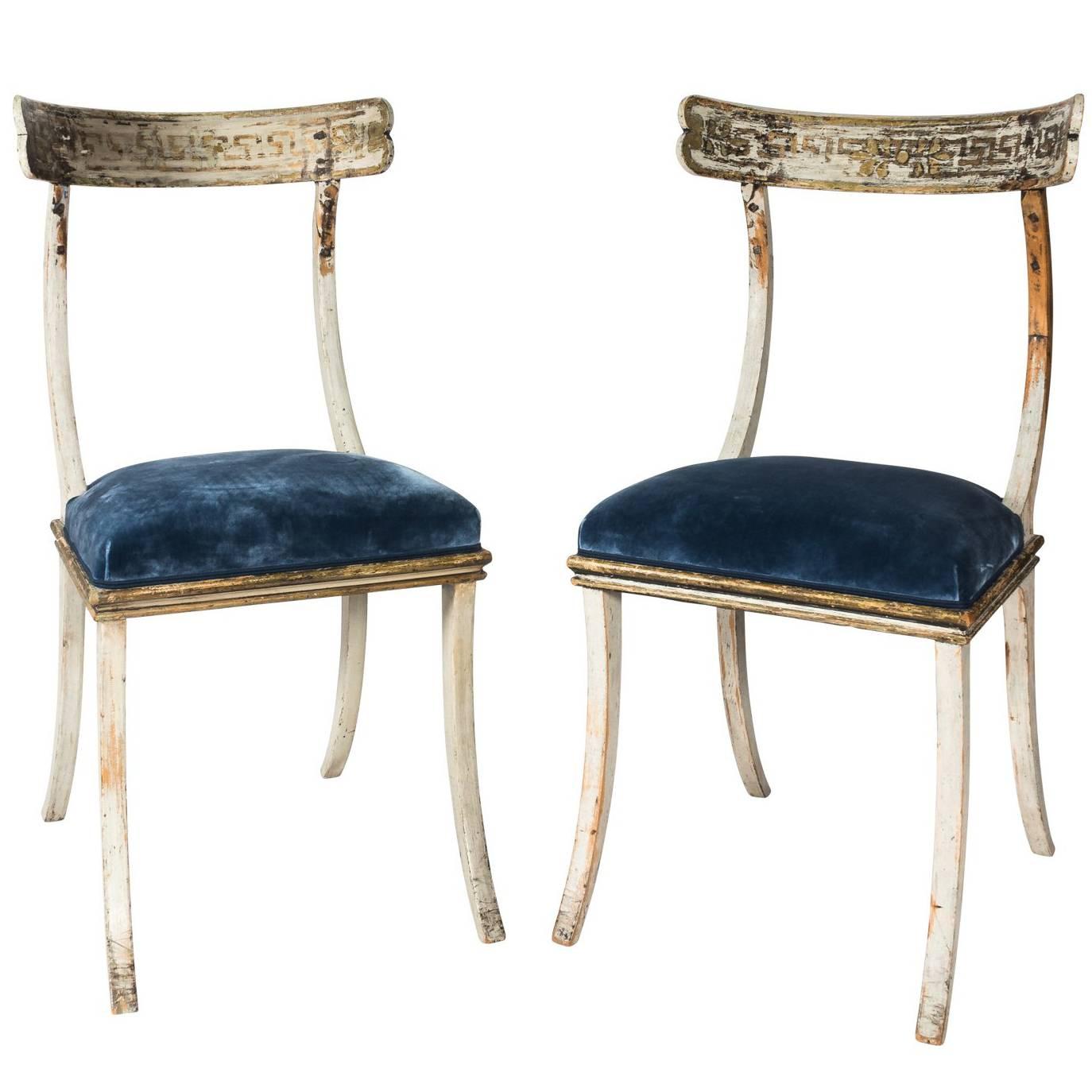 Pair of 19th century Swedish Klismos Chairs