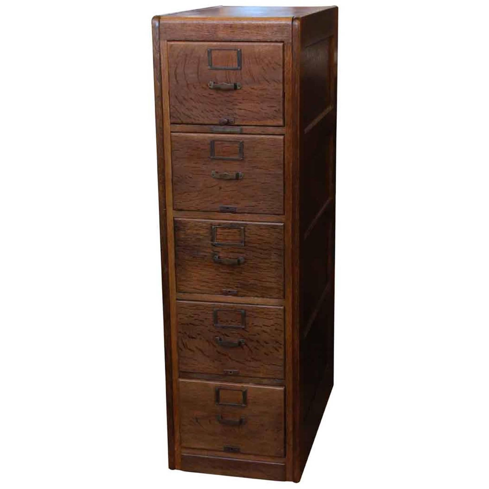 Library Bureau Sole Makers Oak File Cabinet