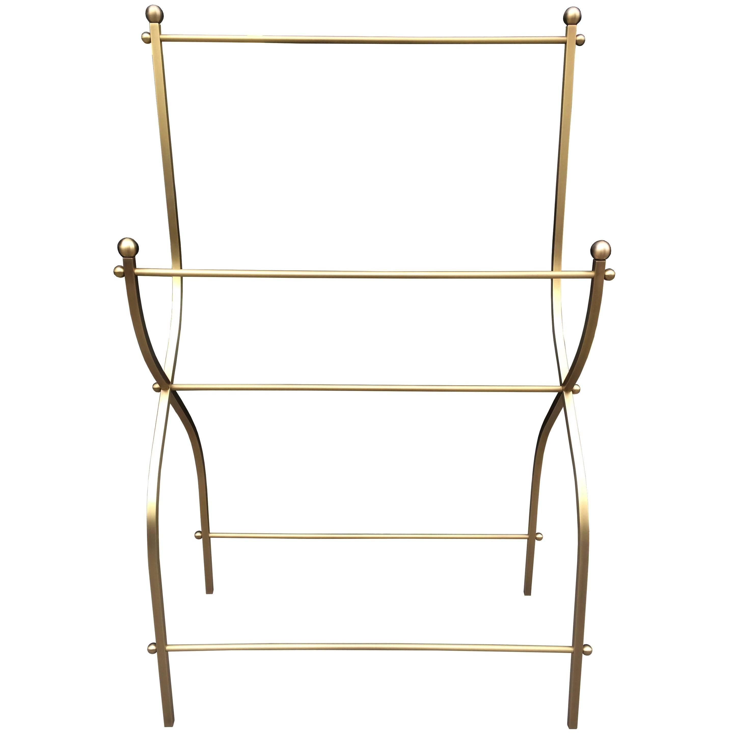 1960s Charles Hollis Jones Towel Rack for Lucille Ball in Solid Brass