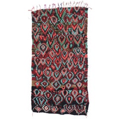 Retro Berber Moroccan Rug with Post-Modern Memphis Style