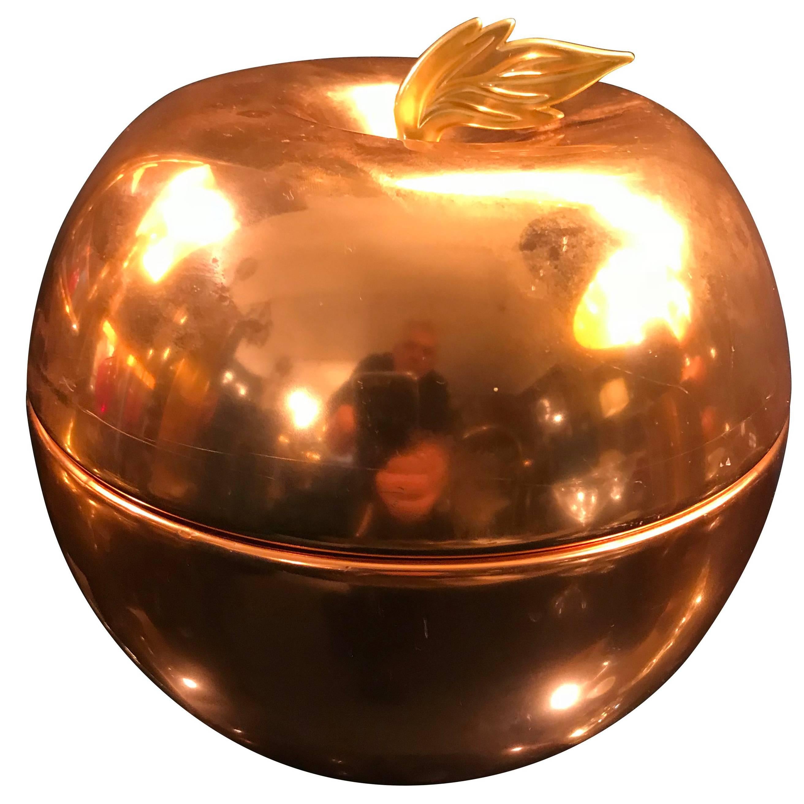 Apple Shaped Copper Ice Bucket