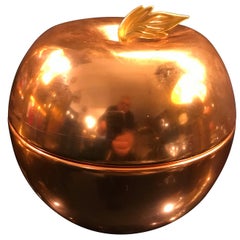 Retro Apple Shaped Copper Ice Bucket