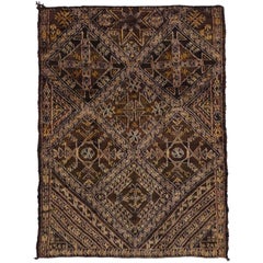 Vintage Chocolate Beni M
Guild Moroccan Rug with Biophilic Design Tribal Style