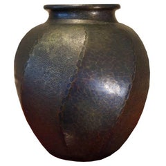 Antique Japanese Hand-Hammered Copper Vase