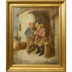 Oil Painting of 'Old Sea Dog and Boy'