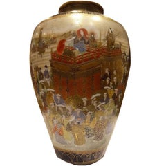 japanese satsuma vases meiji period Late 19th Century Meiji Period Japanese Satsuma Vase