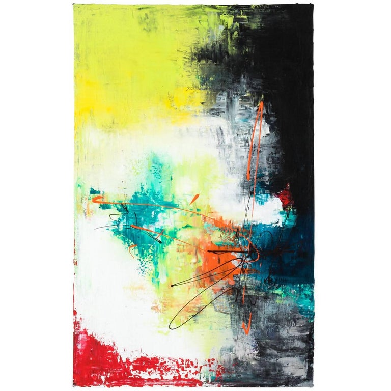 Abstract Oil on Canvas For Sale at 1stDibs