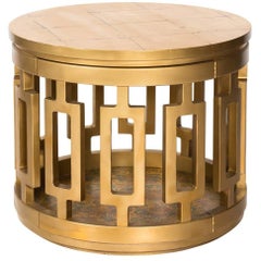 Gilded Midcentury Side Table