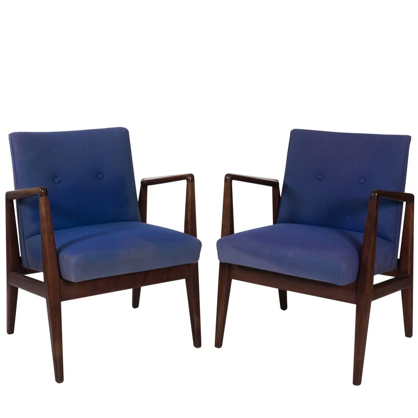 Pair of Midcentury Teakwood Armchairs