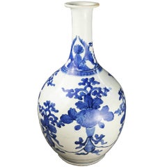 Mid-19th Century, Imari Sake Vase, white and blue, Edo Period, Art of Japan