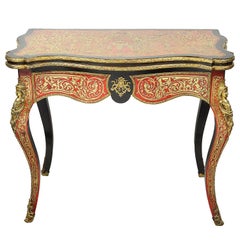 19th Century Boulle Card Table