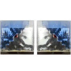 Pair of Italian Glass Wall Sconces