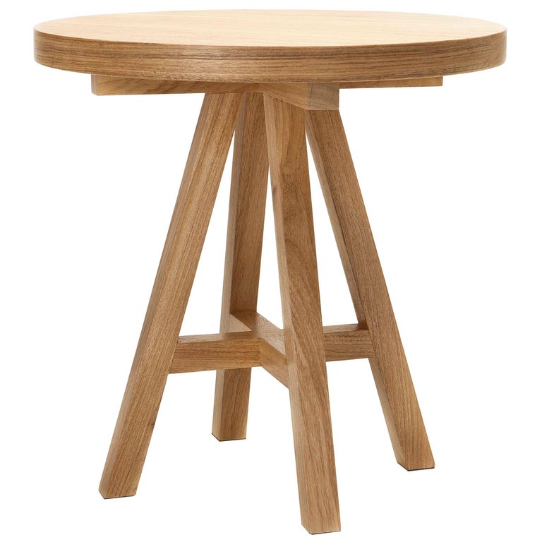 Hardwood Side Table, Contemporary Brazilian Design For Sale at 1stDibs