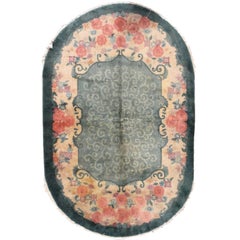 Tapis chinois Art Déco ancien fait à la main, années 1920, 1B452