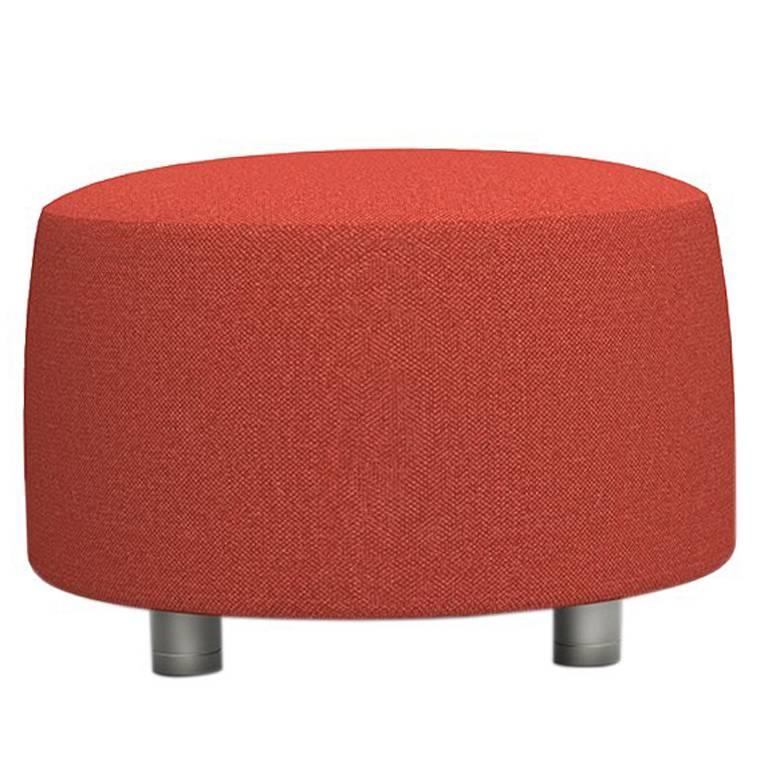 Contemporary Ottoman Upholstered Conversation Red Textile For Sale