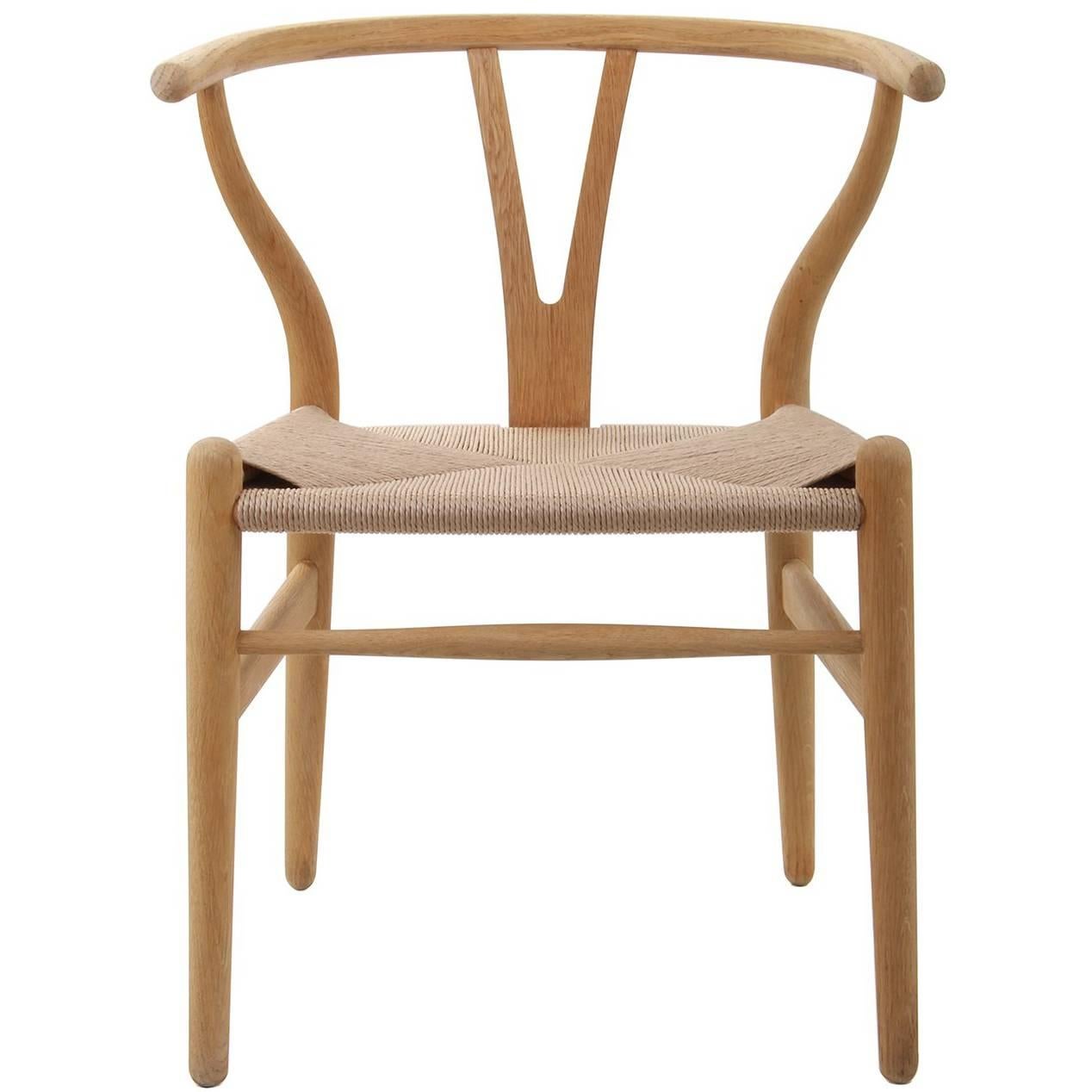CH24, pair of 2 Oak Wishbone Chair by Hans J Wegner, Carl Hansen & Son, 1949