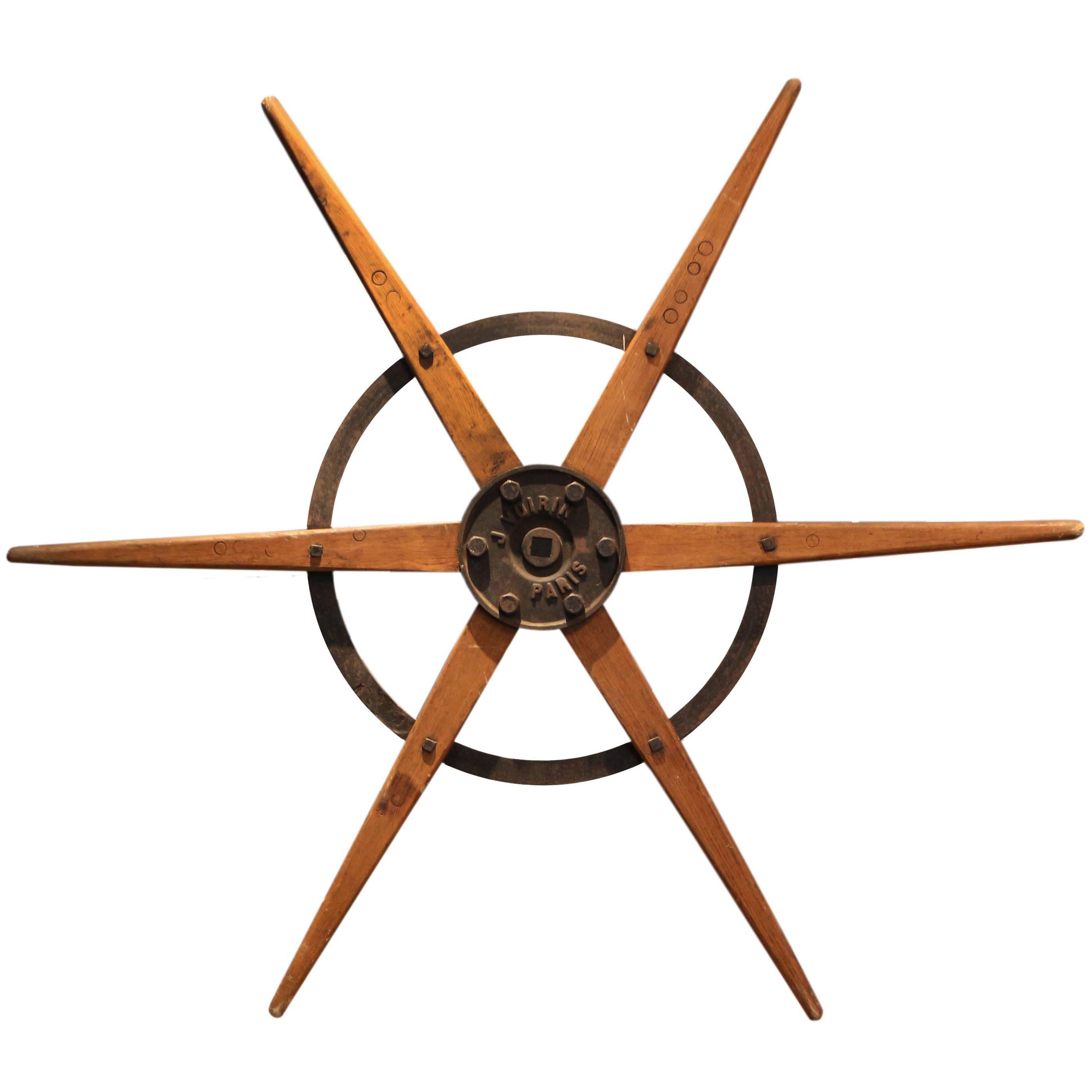 Metal and Wood Architectural Wheel