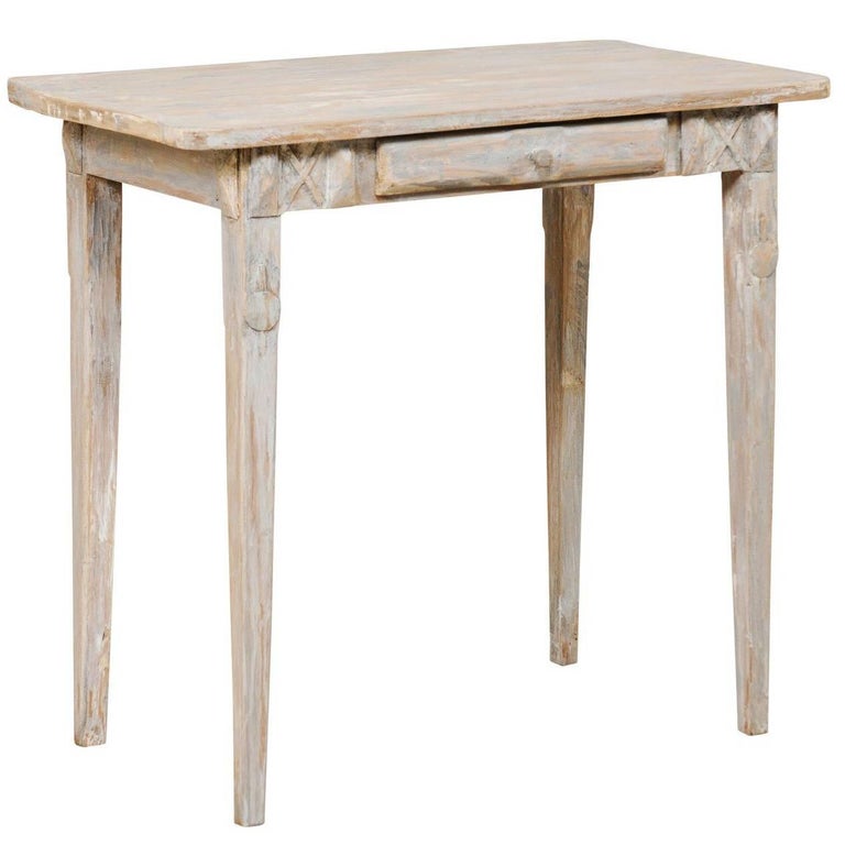 Swedish Period Gustavian 19th Century Painted Wood Side Table