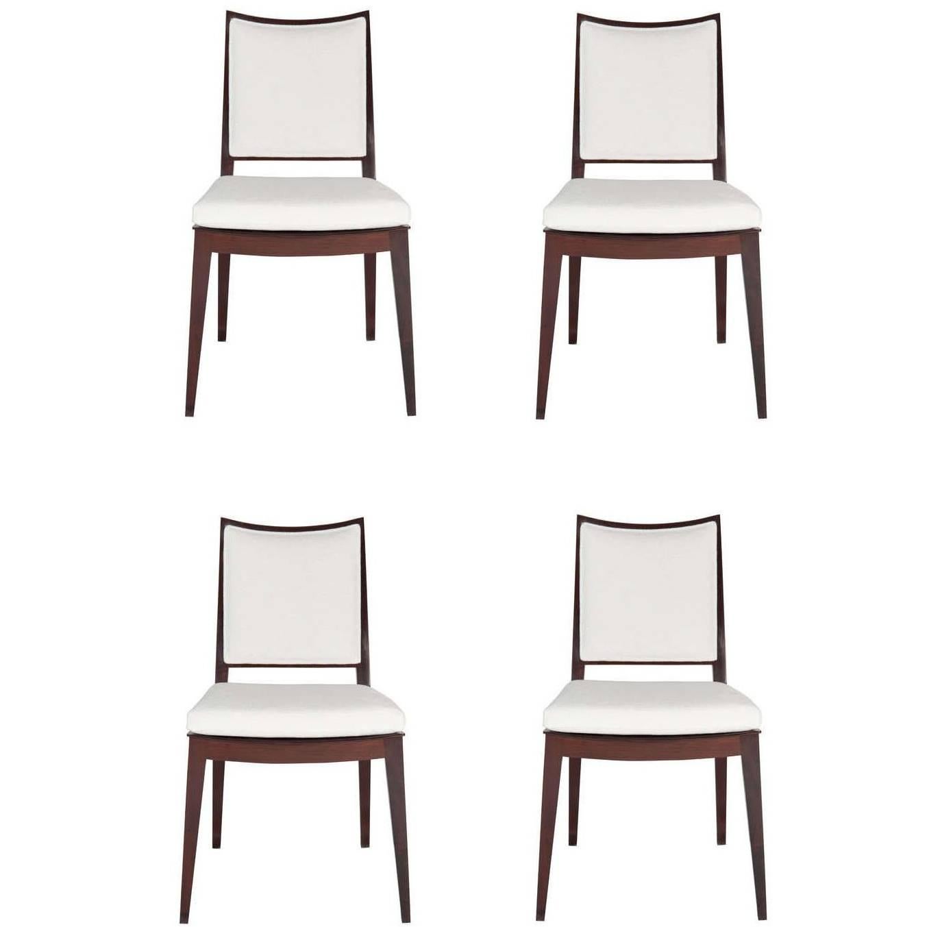 Set of Four Frame Back Dining Chairs For Sale