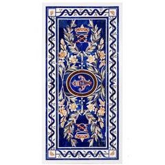 Rich Lapis Lazuli Pietre Dure Inlay Stone Tabletop