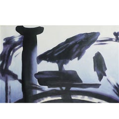 « View of Ravello » (Vue de Ravello) par Taeko Mima Peinture à l'huile sur toile, 1996
