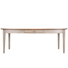 French 19th Century Painted Pine Farm Table