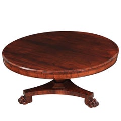 Antique Round Rosewood Coffee Table