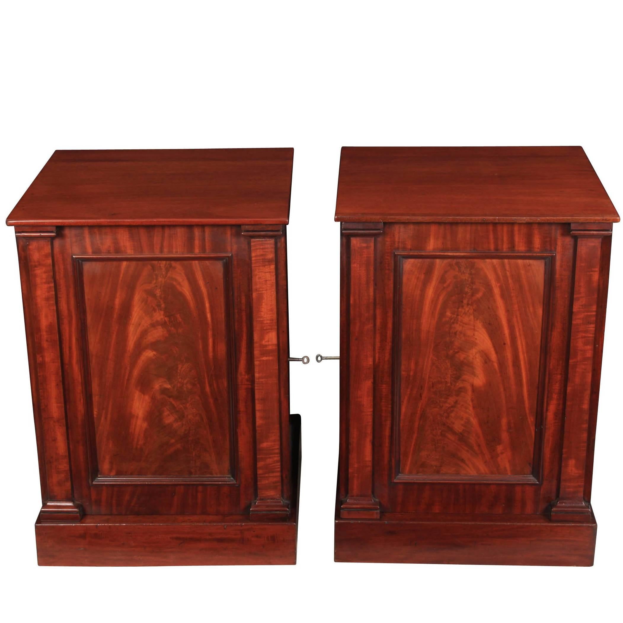 Pair of Large Bedside Cabinets For Sale