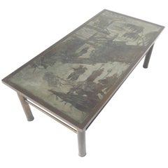 Philip & Kelvin Laverne Etched Bronze Coffee Table